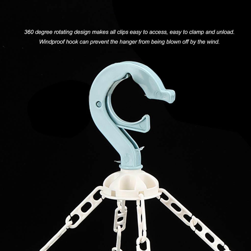 Suszarka do prania składana z 32 klipsami na skarpetki, bieliznę, szaliki