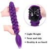 Purple Braided Hair Ponytail Extensions Wig Claw Clip Hair Ponytail Crab Hair Clips for Kids Party Cosplay Use Purple Wig