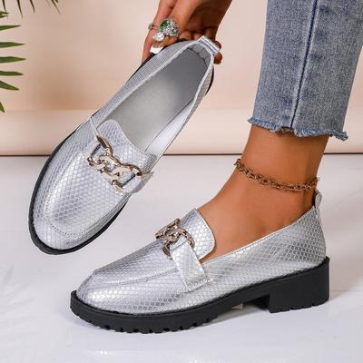 Fashion Comfortable Women Casual Shoes Single Shoes New Style Faux Leather Shoes Plus Size 42