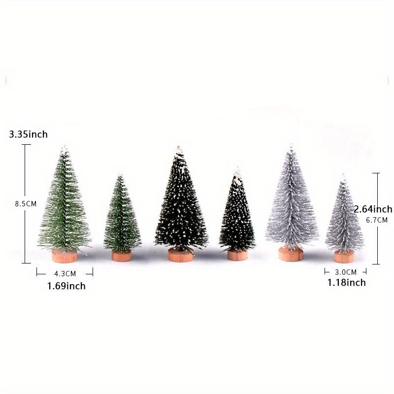 24 Pieces Mini Christmas Tree Bottle Brush Tree Desktop Model Tree Suitable for Christmas Decoration DIY Room Decoration Diorama