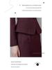 AD Ancora Women's Red Slim-Fit Round Neck Suit Jacket and Skirt Set - High-End Socialite Style for Professional Commute
