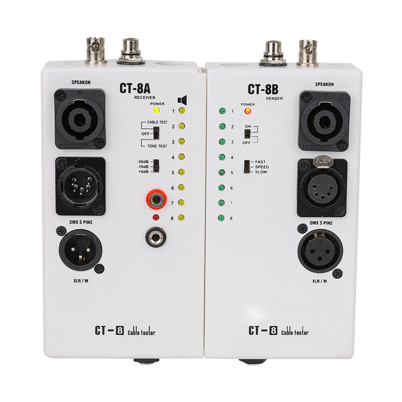 

CT8 Audiotory Cable Tester High Accuracy for RJ45 TRS Networking Cable Checks and Maintenance Wire Testing 1