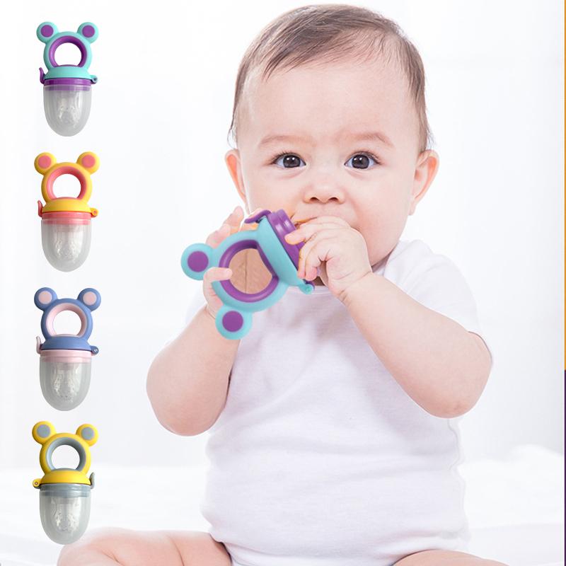 Squeezing Feeding Bottle Cup Baby Pacifier Feeding Set Silicone Cereal Food Supplement Feeder Tableware