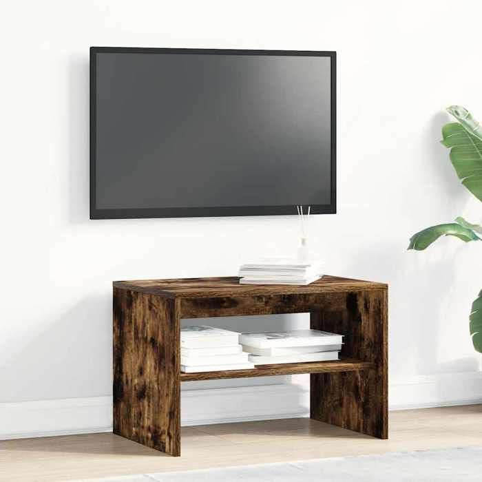 VidaXL TV Cabinet Smoked Oak 60x40x40 Cm Engineered Wood, TV Unit, TV Console, TV Bench, Television Cabinet, Furniture 859104