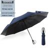 Dual-Use Automatic Umbrella for Men & Women: Sun & Rain Protection with black glue sunshade. Customizable with printed logo, fits two people.