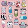 Creative Cartoon Pill Series Metal Brooch Set Whimsical Alphabet Pin Collection For Fashionable Accessory Lovers