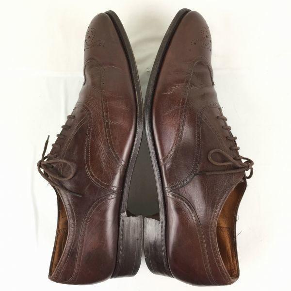 80er-90er Vintage Church's Three Cities Wingtip Businessschuhe Braun Größe 11B / 27,5-28,5cm Herren(GEBRAUCHT)