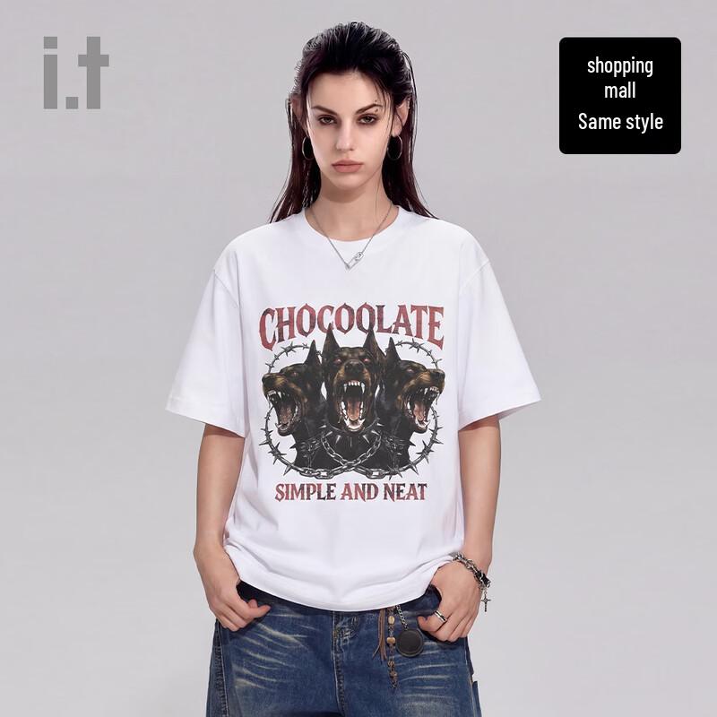 CHOCOOLATE i.t Cerberus Loose Fit Cotton T-Shirt M белый