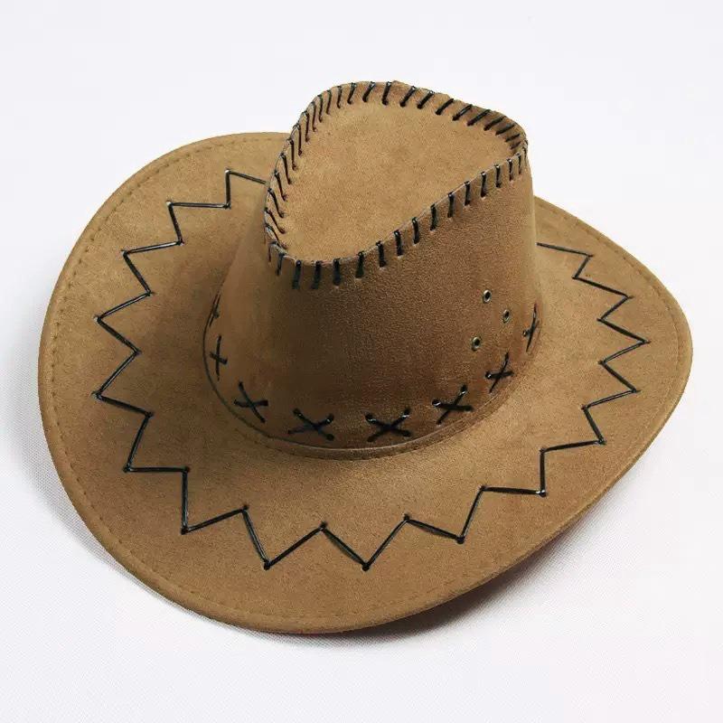 Chapéu de cowboy ocidental infantil verão exterior proteção solar viseira viagem chapéu de cavaleiro aba larga chapéu jazz masculino