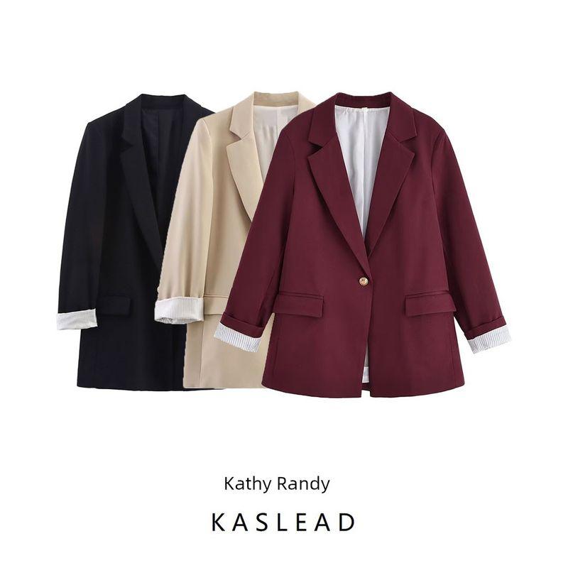 Kaslead New Women Clothes Western Style Fashion Simple and Versatile Loose Blazers 8195336