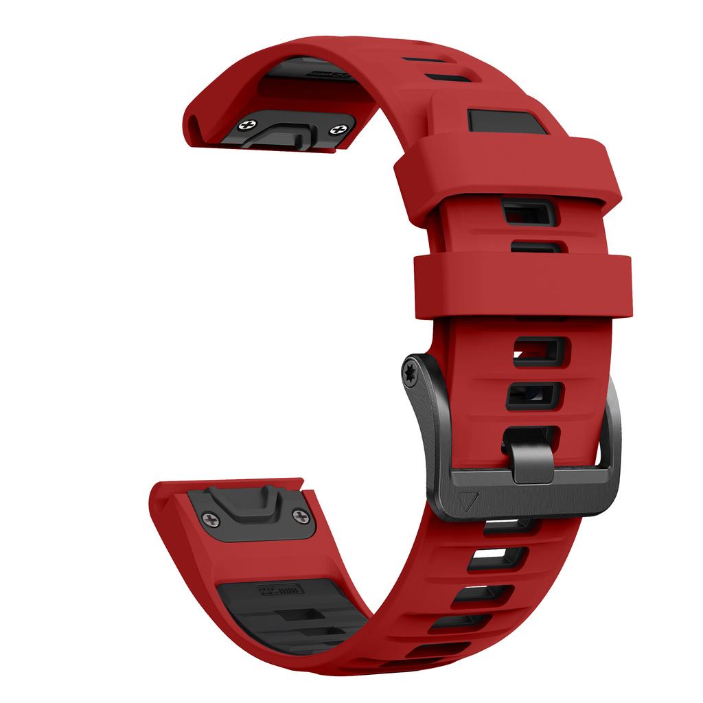 Šroubová ocelová přezka hodinek Silikonový řemínek Pro Garmin Fenix 8 E 47mm 7X Pro 51mm Epix/6 6X 5X Plus QuickFit 26mm 22mm Řemínek Náramek
