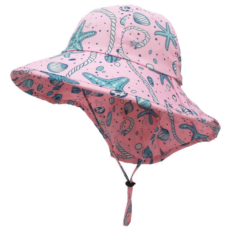 Children's Neck Protection Sun Hat Baby Sunshade Sun Protection Hat Wide Brim Children's Bucket Hat