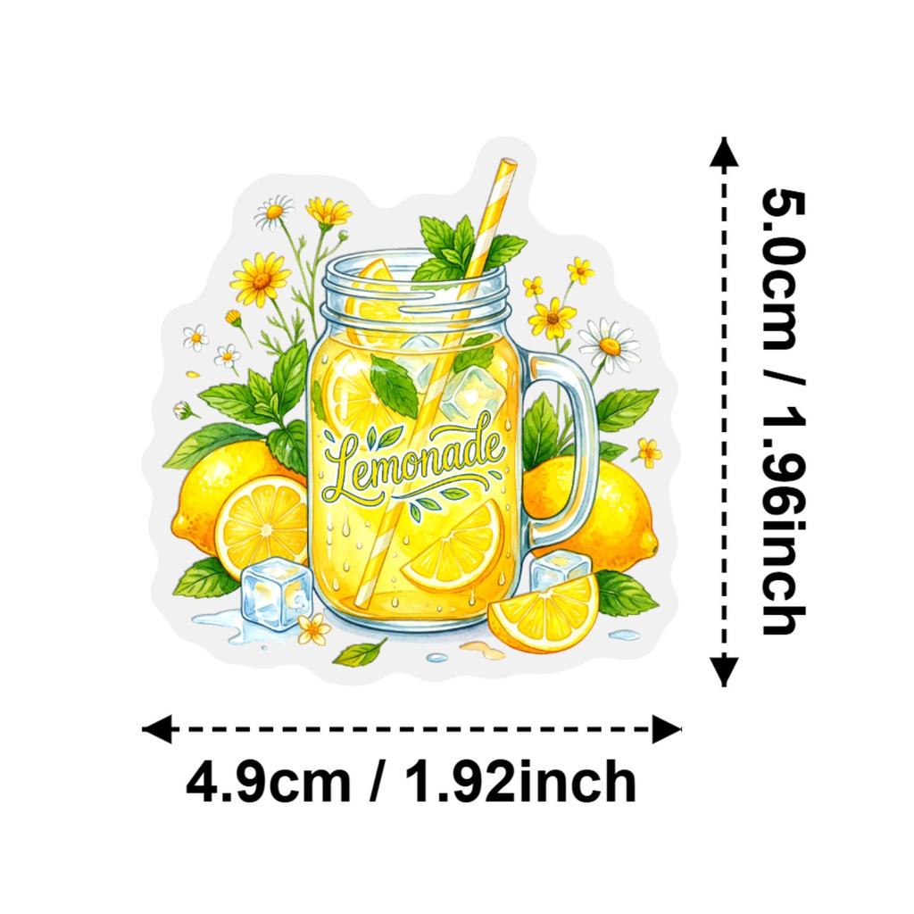 50 Pet French Food Stickers Cartoon Transparent Waterproof Stickers Refrigerator Stickers Can Be Ordered
