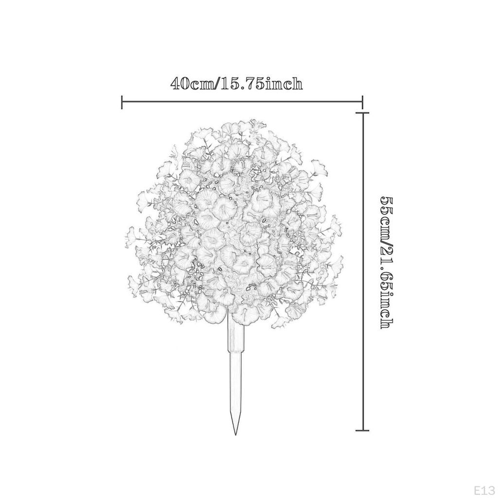 Artificial Flowers Topiary Ball with Ground Stake DIY Crafts Easy To Install Handcraft Wedding Decor