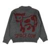 Ialtial Space Cow Cowichan Knit Jacket Gray