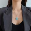 Copper, Water Drop Earring Set, Beautiful Jade Flawless Necklace, Zircon Jade Pendant.