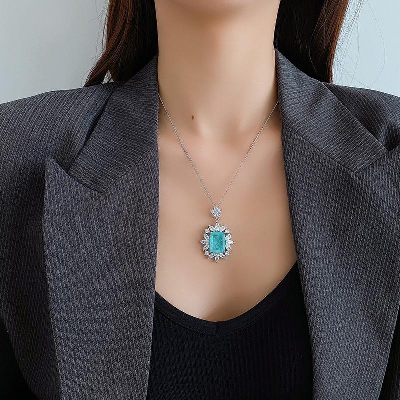 Copper, Water Drop Earring Set, Beautiful Jade Flawless Necklace, Zircon Jade Pendant.