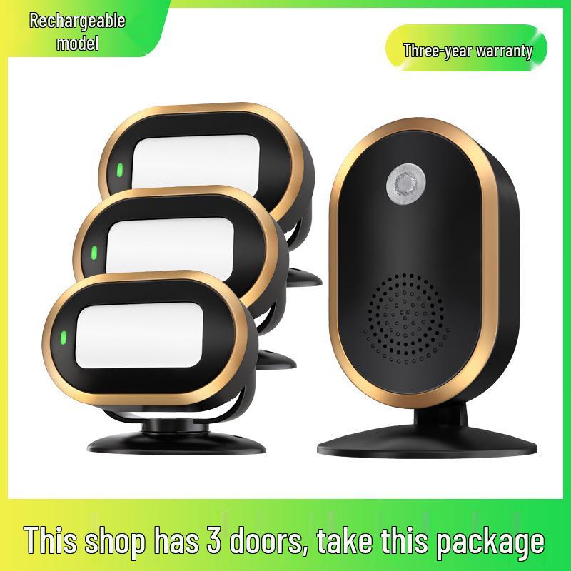 Sensor Store Entrance Alert: Welcomer Anti-theft Alarm and Split Doorbell for Supermarkets.