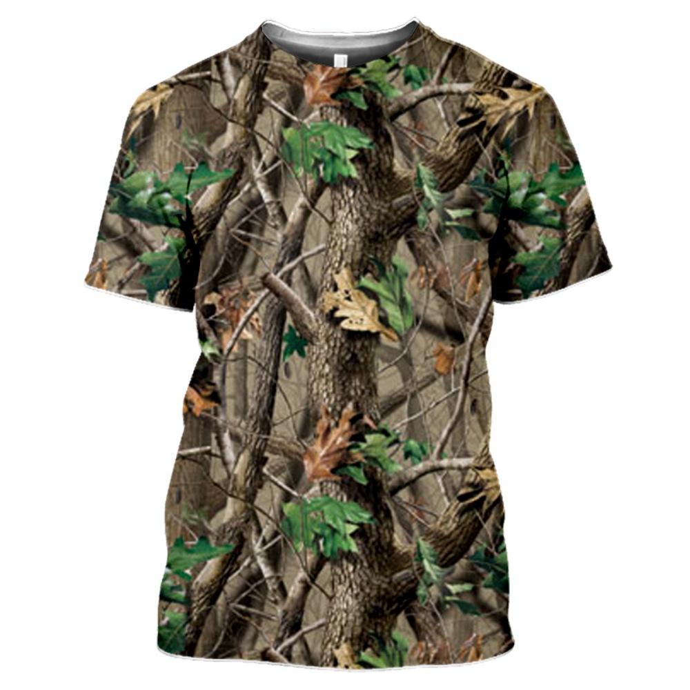 Ropa Infantil 2025 Camuflaje Bosque Caza Camiseta Verano Niña Camisetas Manga Corta Niño Top Cuello Redondo Ropa Exterior Niños