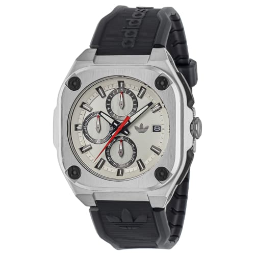 

Часы adidas Originals (AOFH24017) Мужские кварцевые часы adidas CITY TECH THREE CHRONO, водонепроницаемость 10 АТМ, минеральное стекло, серебристый циферблат, нержавеющая сталь