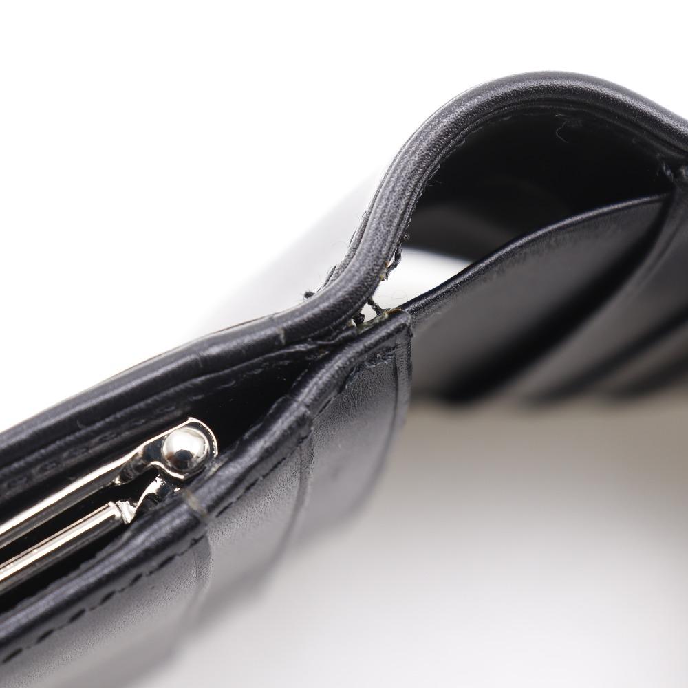 COACH logo Bi-Fold Wallet Gamaguchi black Calfskin Women Used