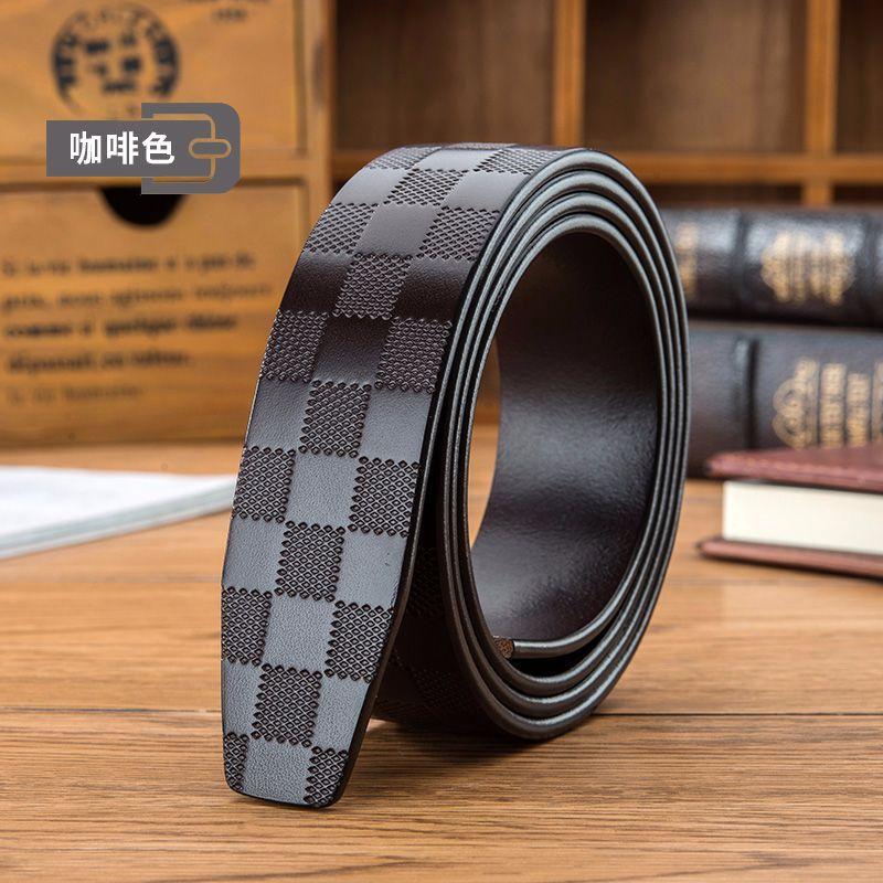 

Ремінь Чоловічий Діловий Ремінь Автоматична Пряжка Ремінь Корпус Перший Шар Коров ячої Шкіри Ремінна Смуга Без Головки Ременя
