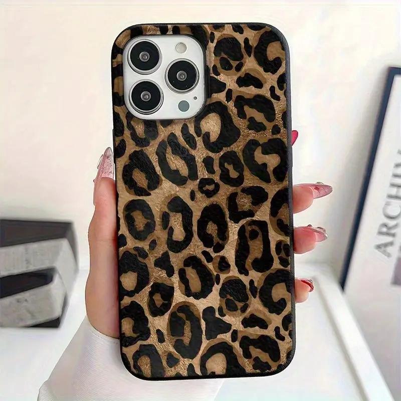 Realistic Leopard Print Design Soft Phone Case For iPhone 17 16 15 14 Plus 13 12 11 Pro Max 7 8 SE2 16E 17 Air Shockproof Cover