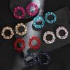 Exaggerated Colorful Diamond Geometric Earrings Fashionable High-End Evening Studs Niche Elegant Commute Jewelry