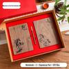 Chinese Style Gift Set: A5 Notebook, Bamboo Insulated Cup, USB Flash Drive, Engraved Gift Box