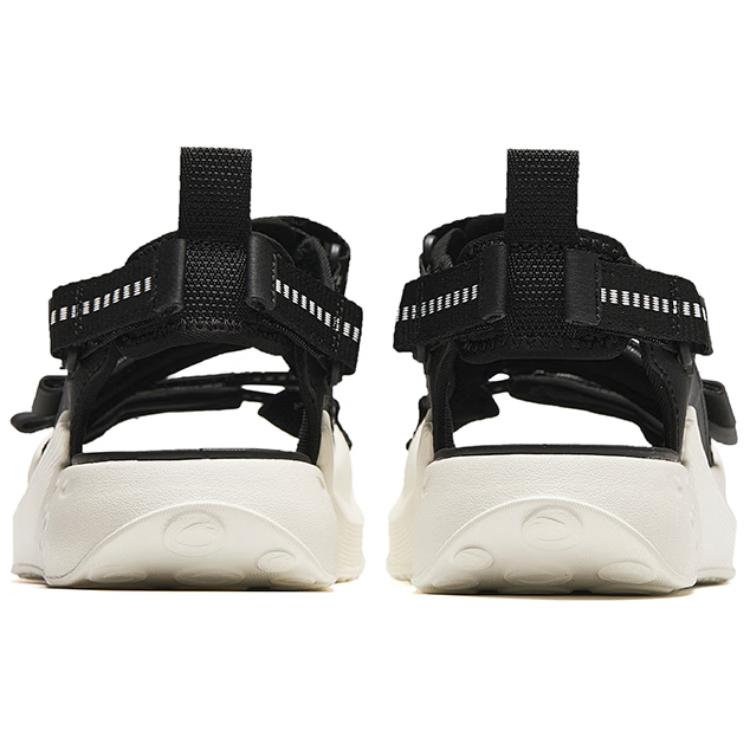 New Anta Life Collection Beach Sandals Women's Black White 922428504-5