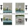 Solar   with 17pcs Double-layer Nozzle Kit 7W Solar Fountain Pump Built-in 3000mAh Battery Plug in 350LCelsiusH Solar Pond Pump with 16ft Cab