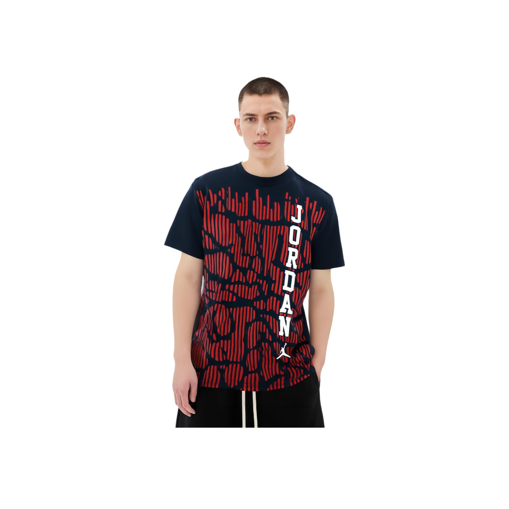

Jordan Burst Pattern Knit Short Sleeve T-Shirt Men Tops Black 719712-010 XL
