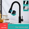 Longdai Black Brass Pull-Out Kitchen Faucet