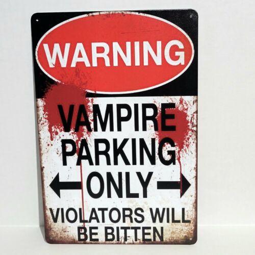 

Funny Parking Blood Metal Tin Sign Garage Wall Hanging Decor Man CaveAluminum 20x30cm（7.8x11.8inch）