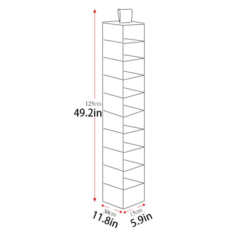 Organize Your Wardrobe with the 10-Tier Hanging Storage Bag for Clothes and Accessories