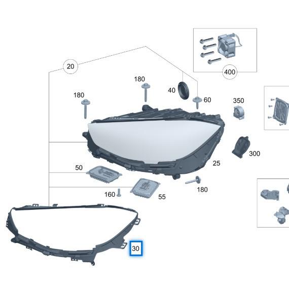 2238260500 2238260600 Mercedes-Benz S-Class W223 Headlight Seal Strip