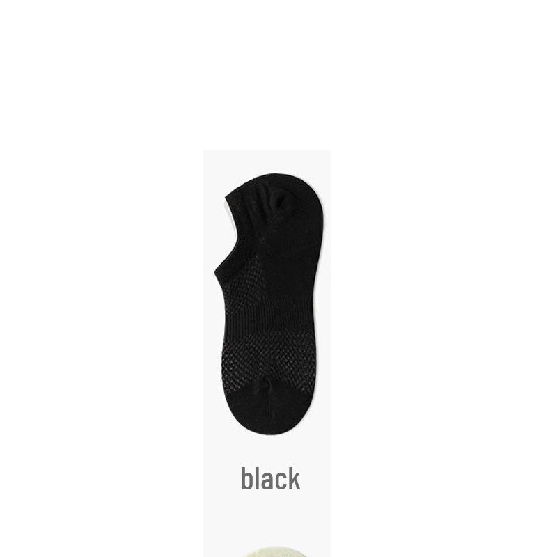 Women's Invisible No-Show Boat Socks - Summer, Ultra-Thin, Non-Slip, Odor-Resistant, Antibacterial, Low-Cut Cotton.