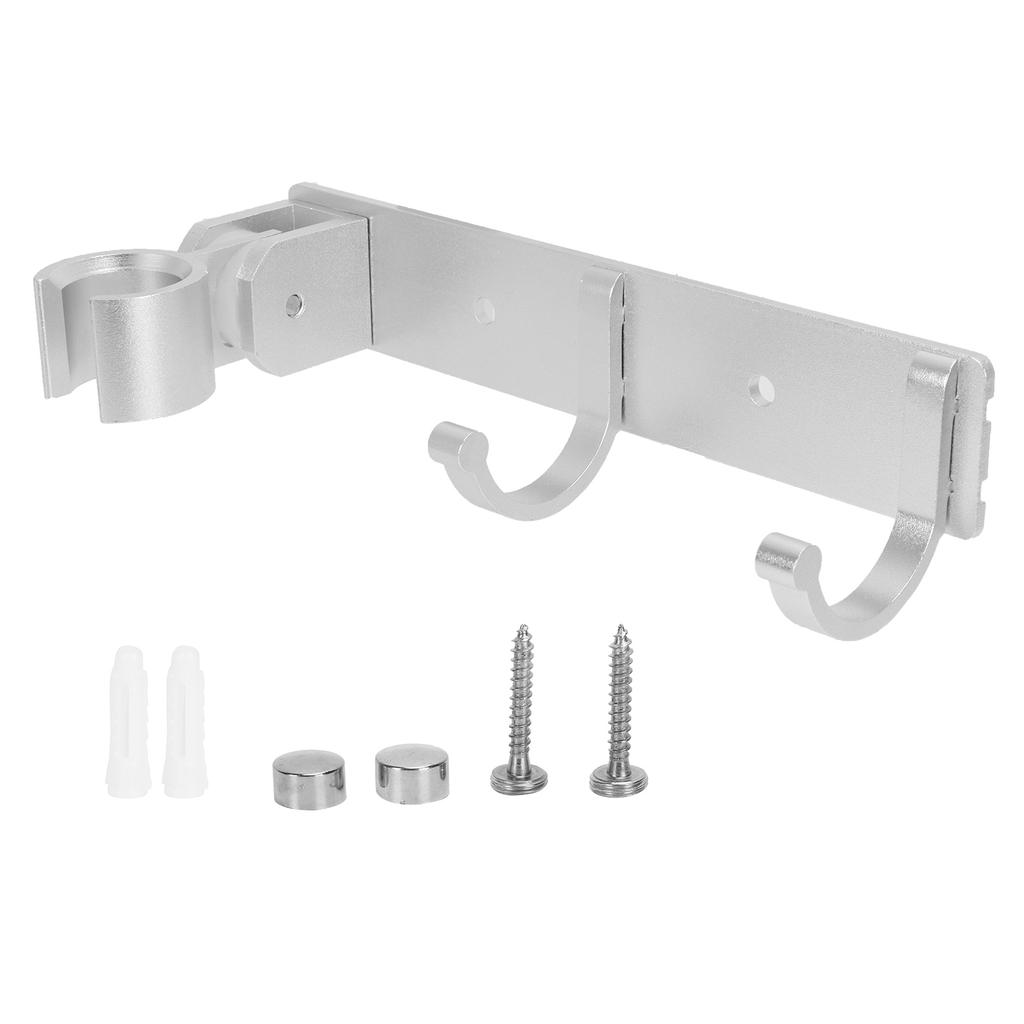 Adjustable Shower Head Holder with Hook Wall Mounted Bath Accessories Storage Organizer