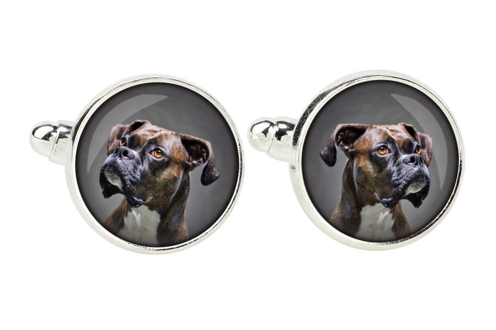 Boxer, German Boxer I - cufflinks in a box, handmade jewelry, product of the Art-Dog brand