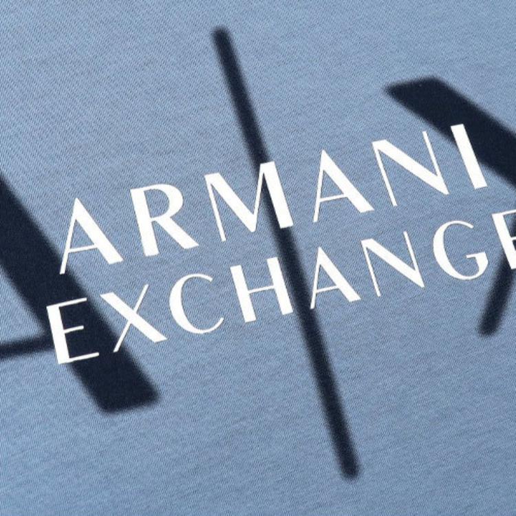 Armani Exchange SS21 Letter Print Short Sleeve T-Shirt Men tops Blue 3KZTGN-ZJ7PZ-1954