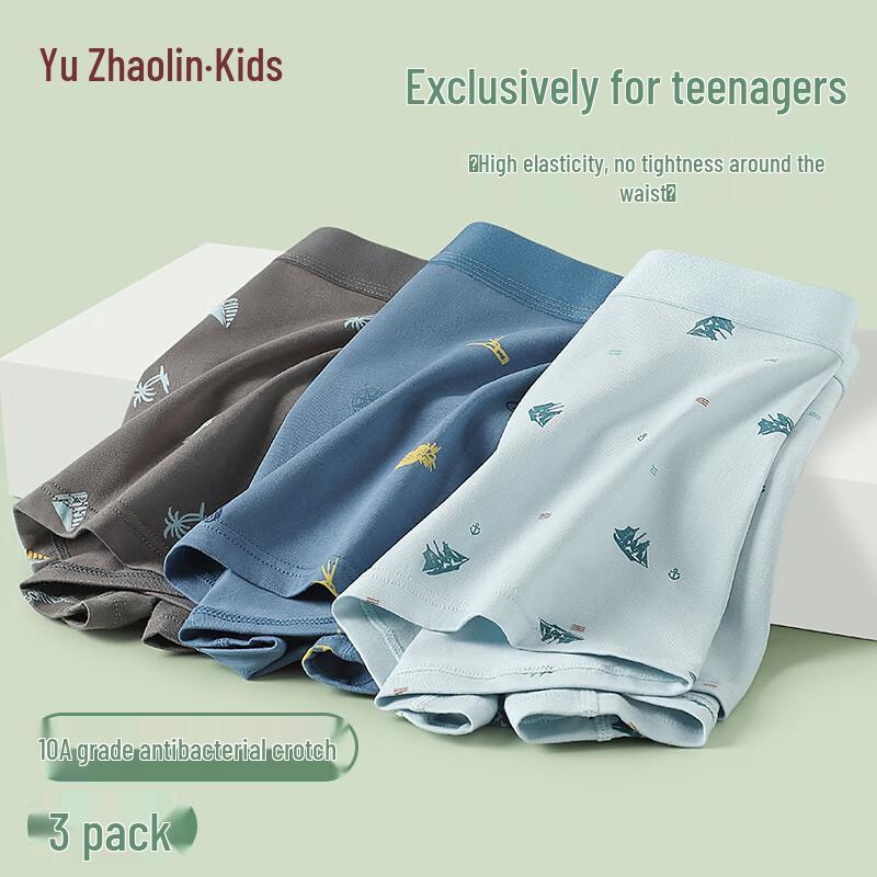 

Boys Pure Cotton Boxer Briefs 3-Pack for Teens 180 (2XL)