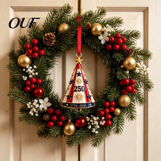Acrylic Christmas Hanging Accents Patriotic Tree Ornaments, Holiday Pendant for Independence Day, Seasonal Festive Gifts Indoor Outdoor Decor