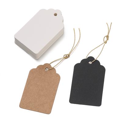 100pcs/Lots Kraft Paper Gift Tags Blank Tags Writable Hang Tags for Price Tags Gifts Jewelry Display Packaging