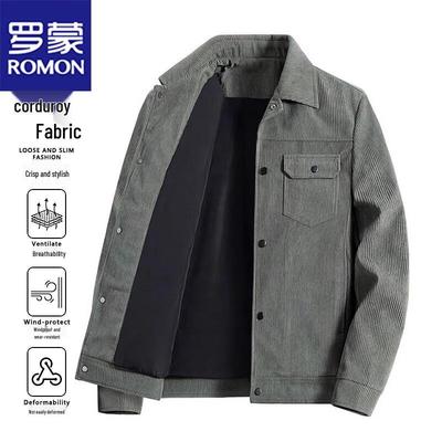 Men's Corduroy Lapel Casual Jacket
