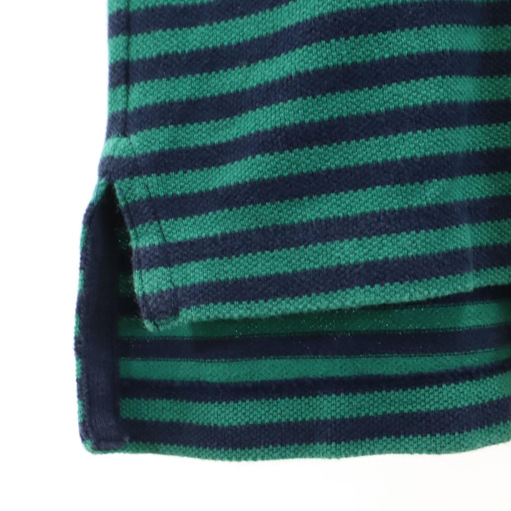 NAUTICA 90s Made in Japan Old Border Pattern Short sleeve Polo shirt Fawn Men's Used