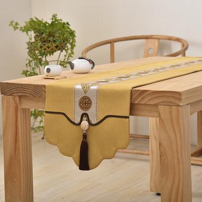 Chinesische Tischläufer, Baumwollleinen, bestickte Tischflagge, moderner Teetisch, Tisch, TV-Schrank, Abdeckungen, Stoff, Esstisch-Dekoration