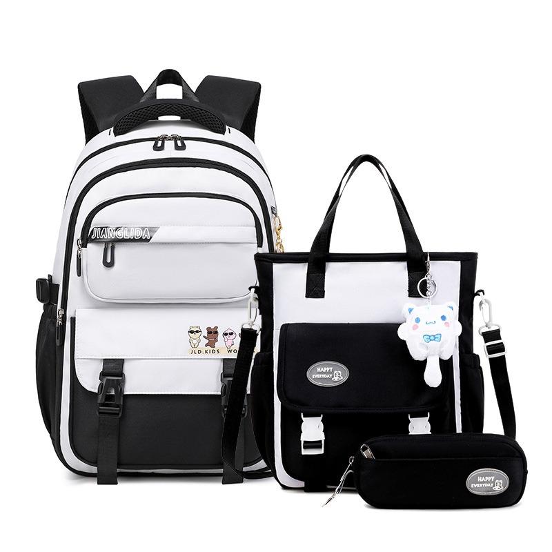 2024 Summer New Cute Cartoon Primary School Bags Lightweight Burden Reduction Girl Student Book Bag 3 Pcs Set Children Backpack Grade 5-6 Tutoring Bag