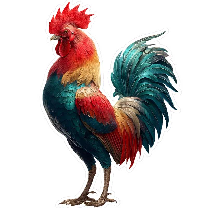 Rooster Vinyl Decal Farmhouse Decor Car Sticker Waterproof Outdoor Car Bumper Window Notebook Computer Decoration Decals SH1219