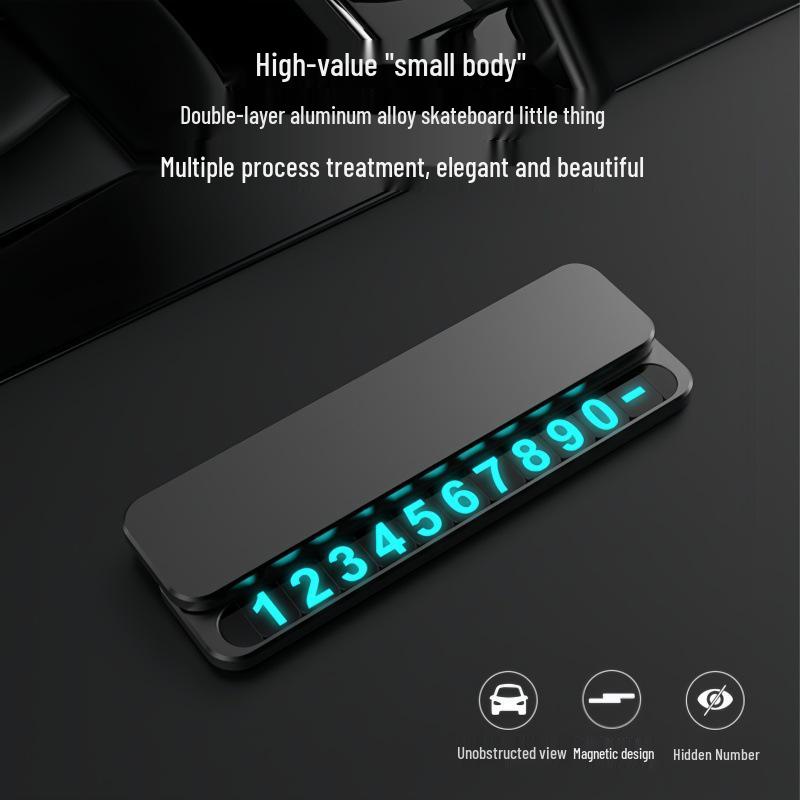 Temporary Parking Mobile Phone Number Car Plate Hidden Ornament