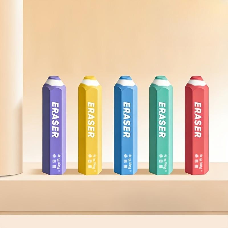 Colored Eraser Pencil Style Eraser Hexagonal Erasable Eraser Student Eraser Office Sketching Painting Art Supplies